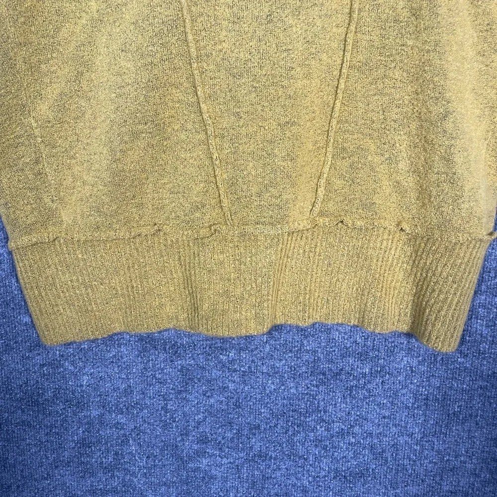 Free People Women’s Medium Mustard Eucalyptus Cardigan Oversized Boho Big Button